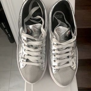 Moncler Ariel silver sneakers